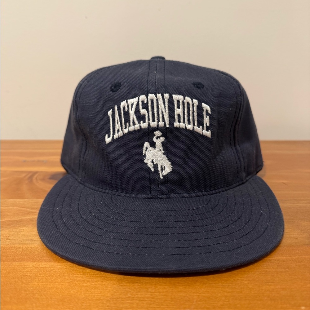Diamond Cross Ranch “Jackson Hole” Navy Blue Canvas SnapBack Cap.